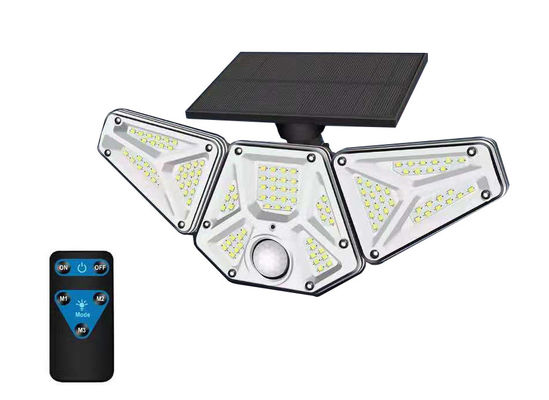 2200mAh 1.5W Dimmable LED Lights Solar 3 Head Wide Angle Outdoor 133pcs LED
