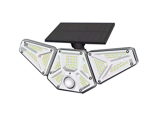 2200mAh 1.5W Dimmable LED Lights Solar 3 Head Wide Angle Outdoor 133pcs LED