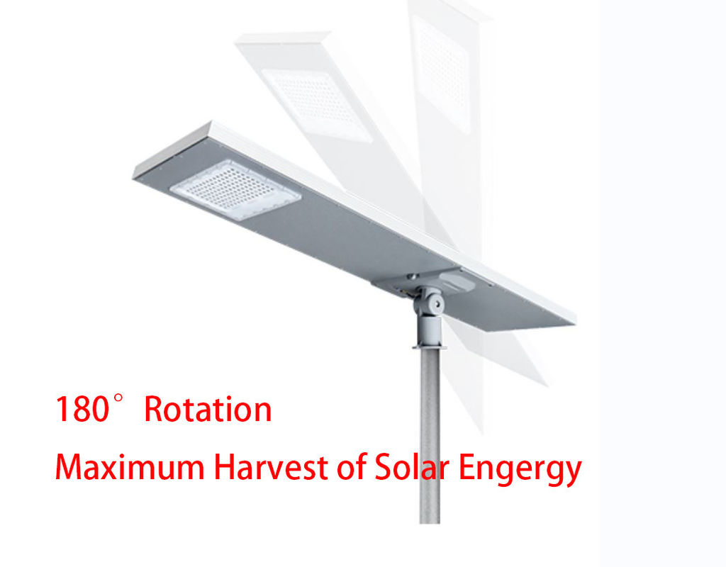 8000Lm Adjustable Solar Lights , 150W 20AH Solar Panel Parking Lot Lights